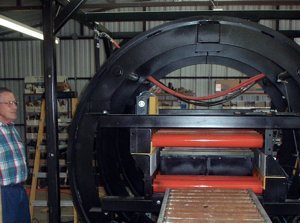 Carbon brush plant, brick rotation